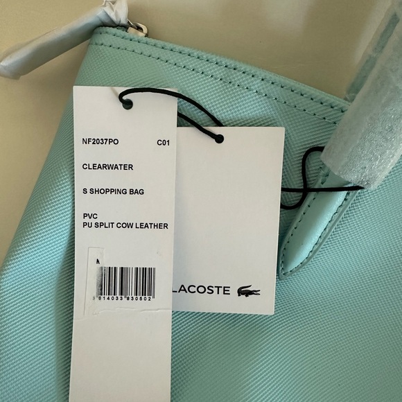 Brand New Lacoste Nylon Tote in Light Blue - Picture 3 of 6
